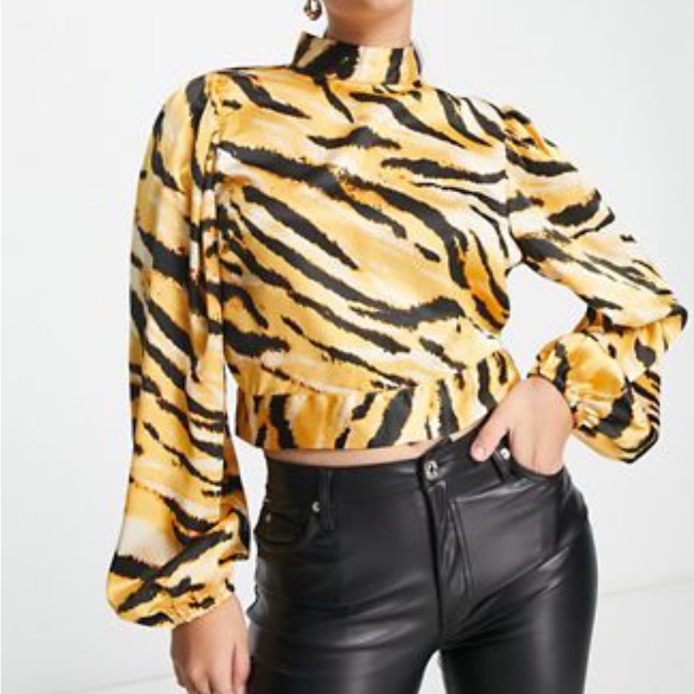 ASOS animal pattern blouse